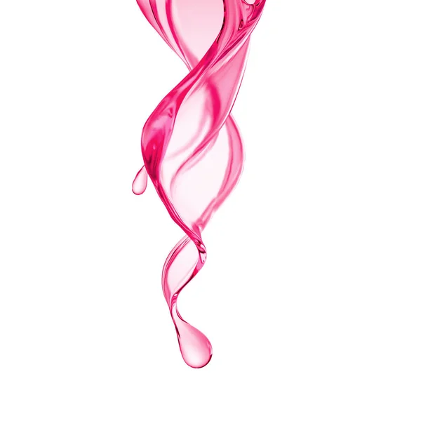 Vastag Rózsaszín Folyadék Illusztráció Renderelés — Stock Fotó