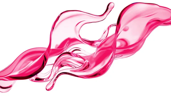 Una Spruzzata Liquido Rosa Denso Illustrazione Rendering — Foto Stock