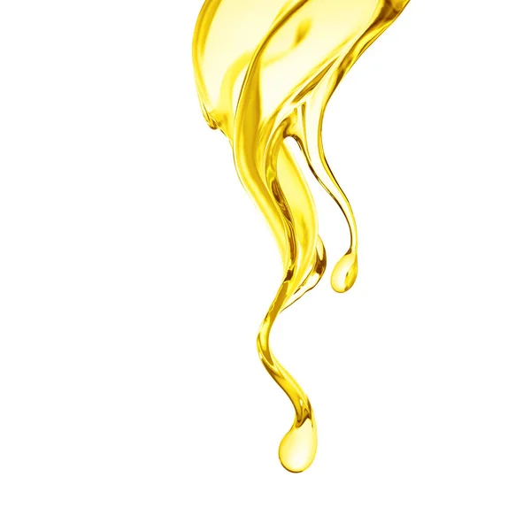 Splash Oil Illustration Rendering — Stock Photo, Image