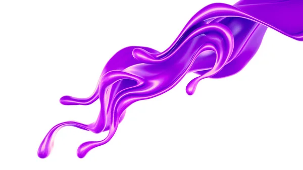 Всплеск Густой Фиолетовой Жидкости Иллюстрация Рендеринг — стоковое фото