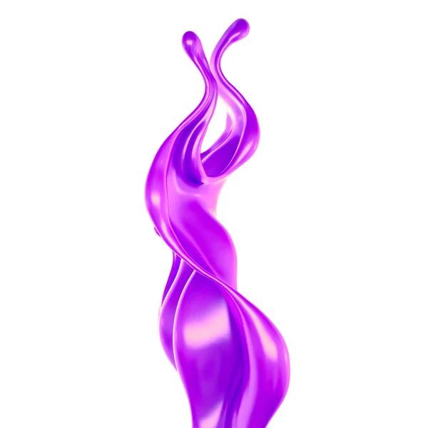 Salpicadura Líquido Púrpura Grueso Ilustración Representación — Foto de Stock