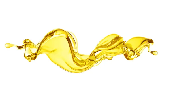 Splash Oil Illustration Rendering — Stock Photo, Image