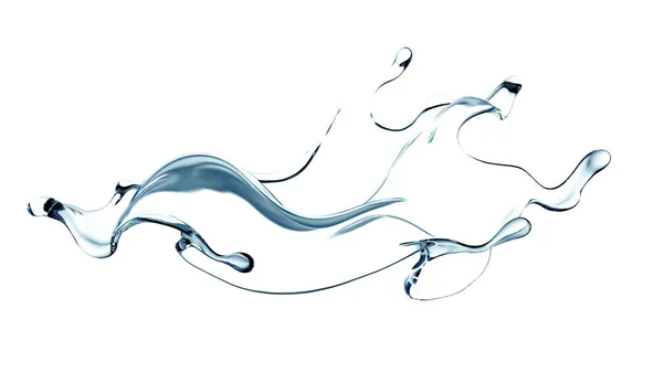 Splash Clear Blue Liquid Water Illustration Rendering — Stock Photo, Image