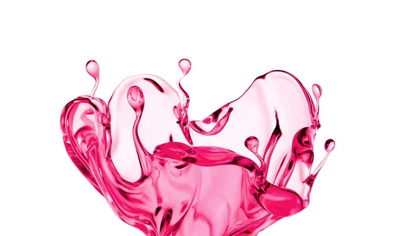 Una Spruzzata Liquido Rosa Denso Illustrazione Rendering — Foto Stock