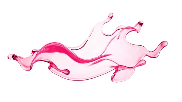 Splash Thick Pink Fluid Illustration Rendering — Stock Photo, Image