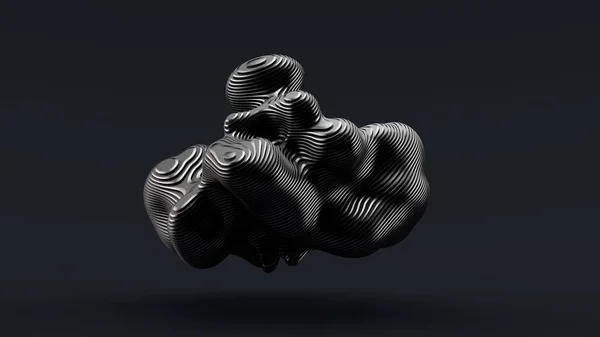 Абстрактная Форма Черном Фоне Иллюстрация Рендеринг — стоковое фото