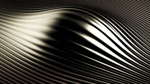 Fondo Argento Oro Metallizzato Con Stampa Tridimensionale Illustrazione Rendering — Foto Stock