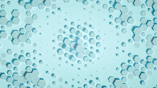 Geometri altıgen arkaplanı. 3d illüstrasyon, 3d canlandırma.