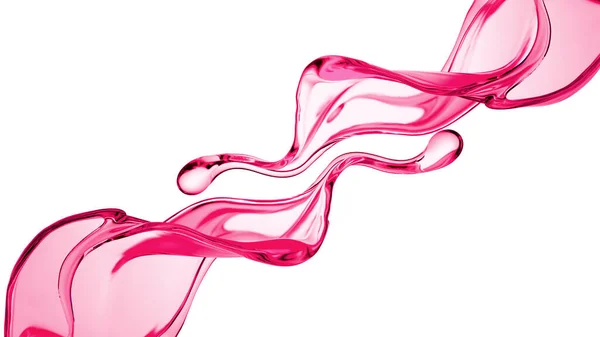Een Plons Dikke Roze Vloeistof Illustratie Weergave — Stockfoto