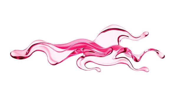 Una Spruzzata Liquido Rosa Denso Illustrazione Rendering — Foto Stock