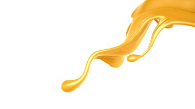 Karamel sıçraması. 3d illüstrasyon, 3d canlandırma.