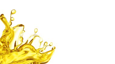 Splash oil 3d illüstrasyon, 3D görüntüleme.