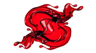 Bir tutam şarap. 3d illüstrasyon, 3d canlandırma.