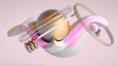 Güzel soyutlama arka plan minimalizmi. 3d illüstrasyon, 3d canlandırma.