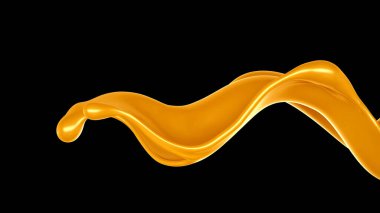 Karamel sıçraması. 3d illüstrasyon, 3d canlandırma.