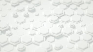 Geometri altıgen arkaplanı. 3d illüstrasyon, 3d canlandırma.