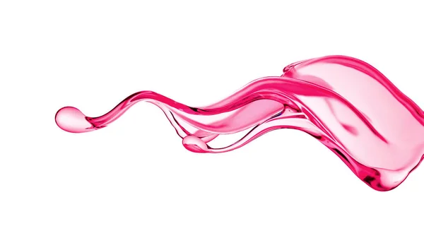 Una Spruzzata Liquido Rosa Denso Illustrazione Rendering — Foto Stock