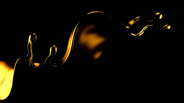 Элегантный Роскошный Брызг Золотой Жидкости Иллюстрация Рендеринг — стоковое фото