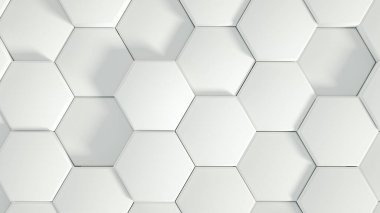 Geometri altıgen arkaplanı. 3d illüstrasyon, 3d canlandırma.