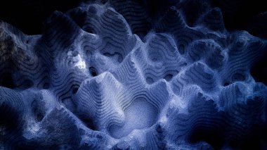 Tahtadan, taştan ya da diğer malzemeden yapılmış soyut dokular. 3d illüstrasyon, 3d canlandırma.