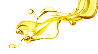 Splash oil 3d illüstrasyon, 3D görüntüleme.