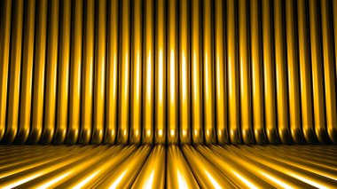 Lüks, zarif stüdyo kaidesi. 3d illüstrasyon, 3d canlandırma.