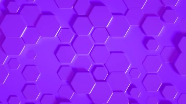 Geometri altıgen arkaplanı. 3d illüstrasyon, 3d canlandırma.