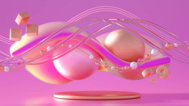 Güzel soyutlama arka plan minimalizmi. 3d illüstrasyon, 3d canlandırma.