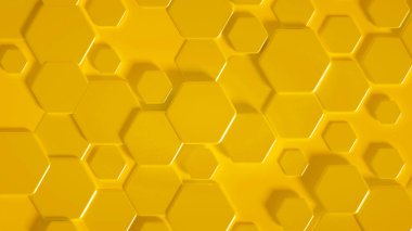 Geometri altıgen arkaplanı. 3d illüstrasyon, 3d canlandırma.