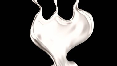 Zarif, lüks altın sıvısı. 3d illüstrasyon, 3d canlandırma.