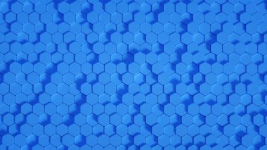 Geometri altıgen arkaplanı. 3d illüstrasyon, 3d canlandırma.