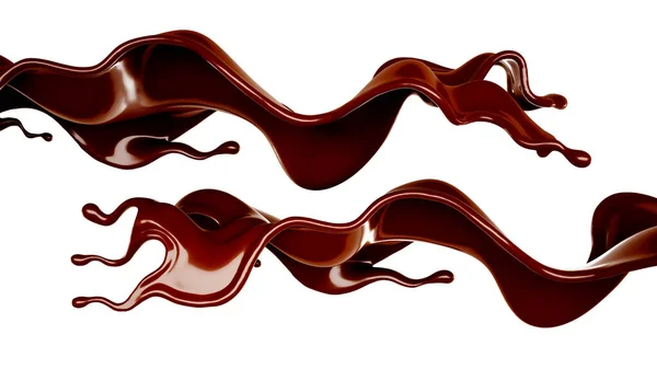 Всплеск Шоколада Иллюстрация Рендеринг — стоковое фото