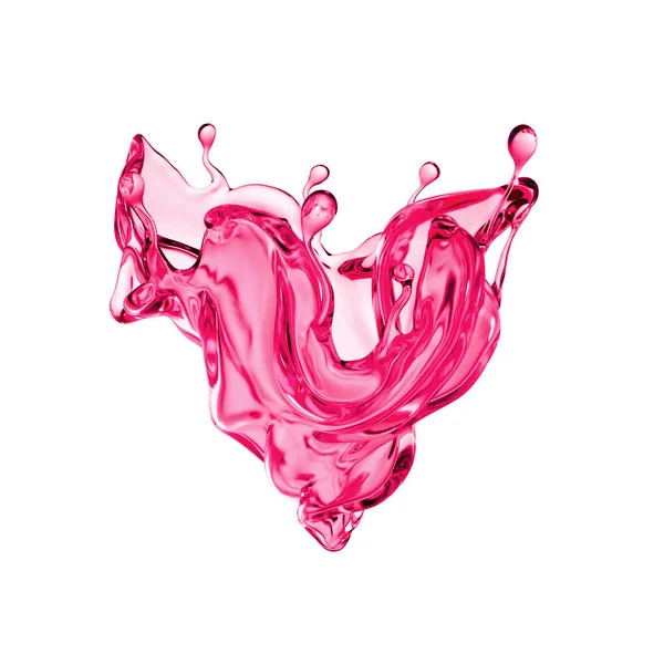Kawałek Grubego Różowego Płynu Ilustracja Renderowanie — Zdjęcie stockowe