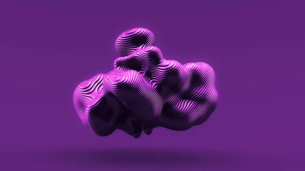 Purple shape object background. 3d illustration, 3d rendering.