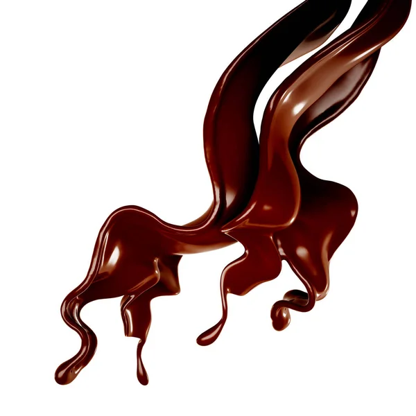 Всплеск Шоколада Иллюстрация Рендеринг — стоковое фото