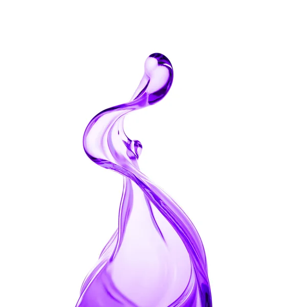 Splash Thick Purple Liquid Illustration Rendering — Stock Photo, Image