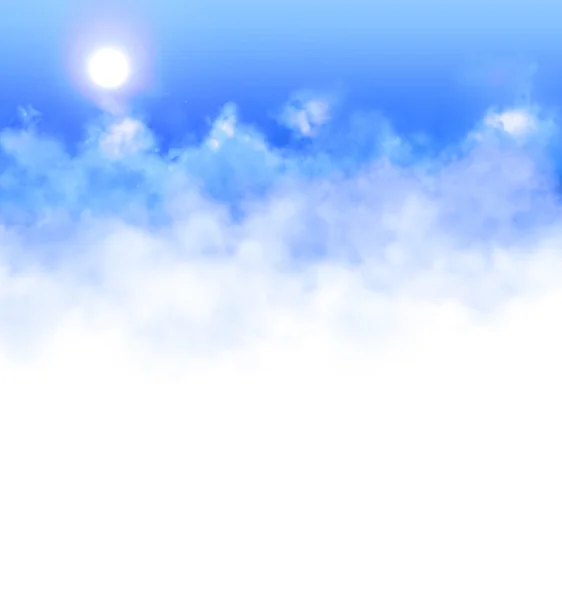 Banner con nubes y el fondo para insertar información / texto — Foto de Stock