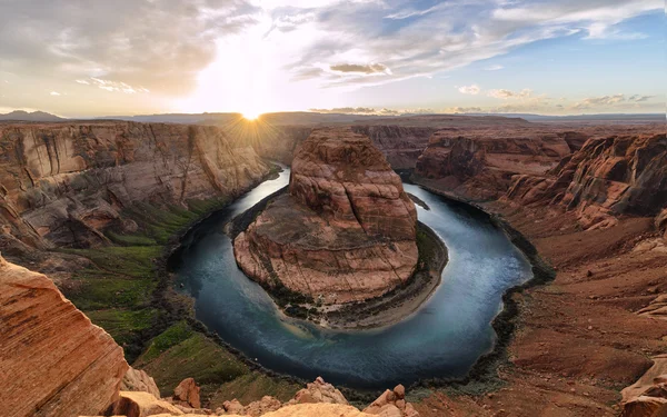 Dobre ferradura e Rio Colorado, Grand Canyon — Fotografia de Stock