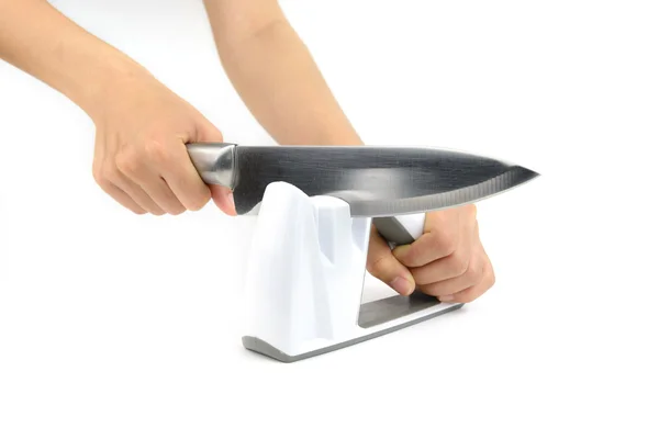 Uyumak bıçak bileyici, izole arka plan