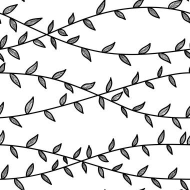 yaprakları arka plan ile sorunsuz tırmanma kök çizimi 