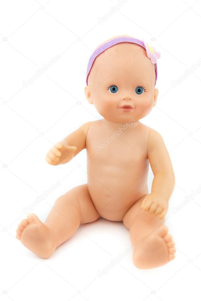 naked baby doll, isolate background
