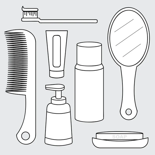 vektör tuvalet hazır, kişisel bakım ürün