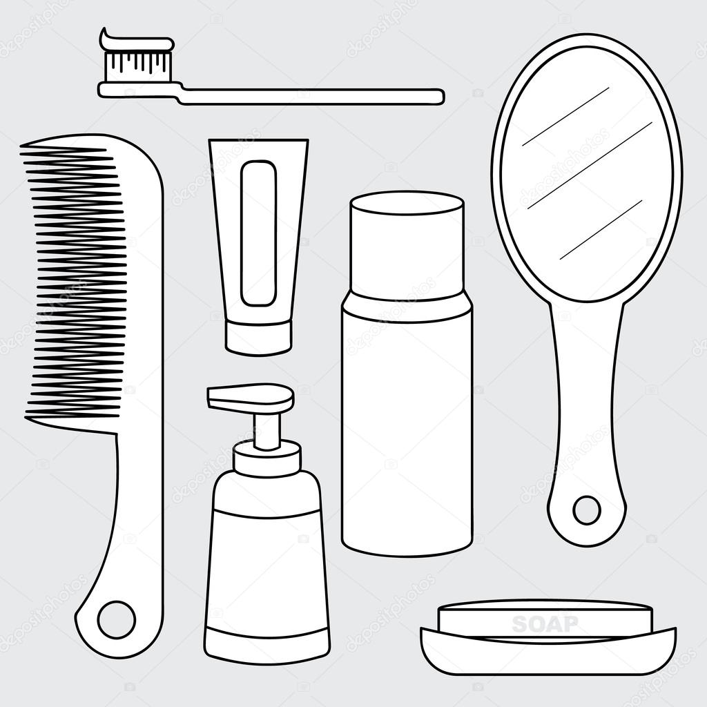 vector of toiletry set, personal care product