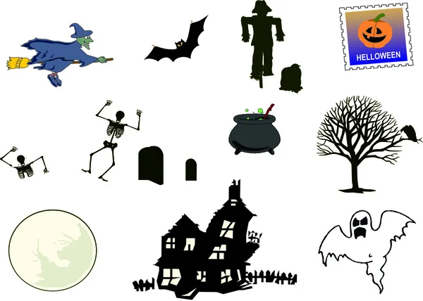 El conjunto de imágenes para Halloween —  Fotos de Stock