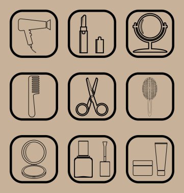 Güzellik hat Icons set