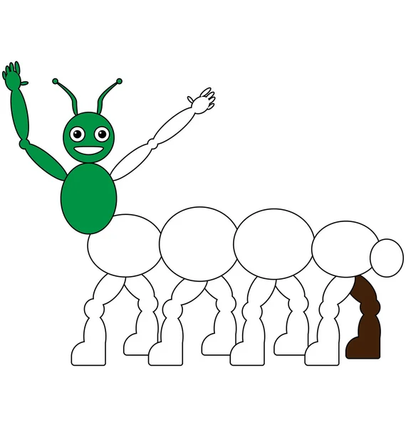 Örnek caterpillar tarafından renk