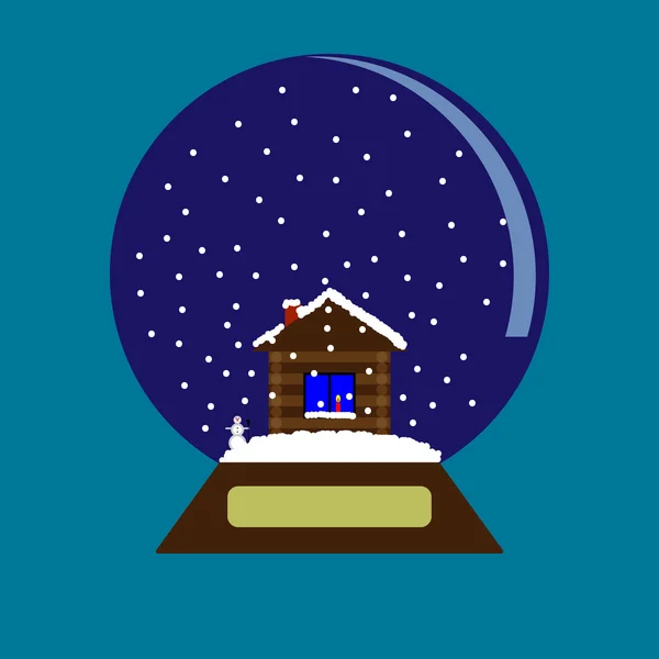 Boule de cristal Noël — Image vectorielle