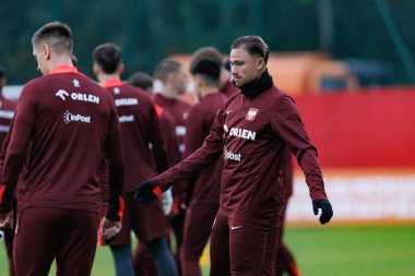 Matty Cash seen during Polish football national team training during October camp (Maciej Rogowski/Ball Raw Images)