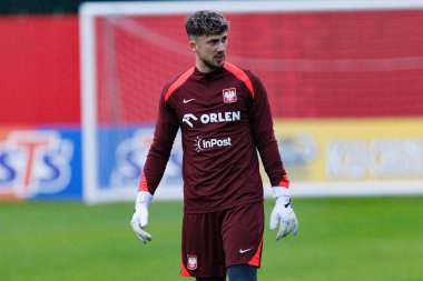 Kacper Tobiasz seen during Polish football national team training during October camp (Maciej Rogowski/Ball Raw Images)