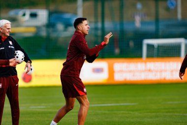 Jan Bednarek seen during Official press conference and  training of Polish National team before game against New Zealand (Maciej Rogowski/Ball Raw Images)